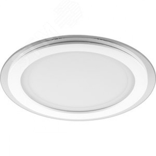 Светильник светодиодный ДВО-24w 4000K 1440Лм со стеклом белый