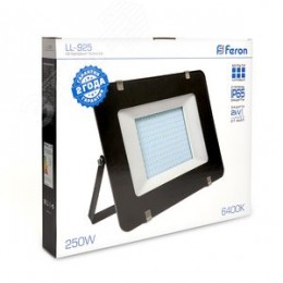 Прожектор светодиодный ДО-250w 6400К 25000 Лм IP65 черный