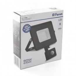 Прожектор светодиодный ДО-50w с ИК-датчиком 6400K 4750 Лм IP44