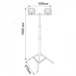 Прожекторы светодиодные ДО-2х30 на штативе 6400К 5400 Лм IP65