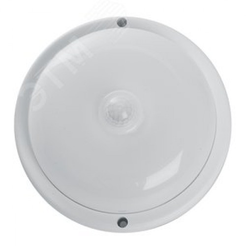 Светильник светодиодный ДБП-12w с датчиком 4000К 900Лм IP54 круглый белый ЖКХ