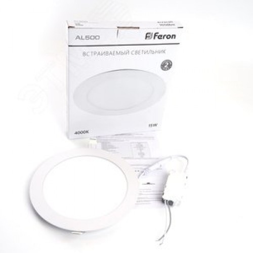 Светильник светодиодный ДВО-15w 4000K 1050Лм slim белый