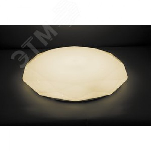 Светильник светодиодный ДБО-36w матовый с эффектом Звездного неба регулировкой цветовой температуры 3000-6500К светового потока max 2900Лм и режима освещенности с пультом управления и таймером выключения