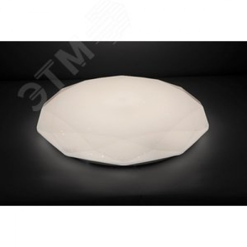 Светильник светодиодный ДБО-36w матовый с эффектом Звездного неба регулировкой цветовой температуры 3000-6500К светового потока max 2900Лм и режима освещенности с пультом управления и таймером выключения