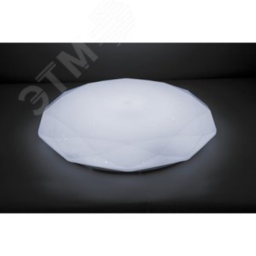 Светильник светодиодный ДБО-36w матовый с эффектом Звездного неба регулировкой цветовой температуры 3000-6500К светового потока max 2900Лм и режима освещенности с пультом управления и таймером выключения