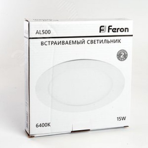 Светильник светодиодный ДВО-15w 6400К 1050Лм slim белый