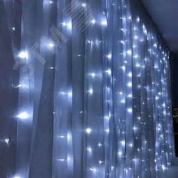 Гирлянда Занавес LED 5000К эффект стробов 1.5х1.5 м IP44