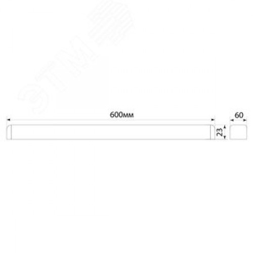 Светильник светодиодный ДПО-18вт 4000К призма металл (аналог ЛПО-2х18)