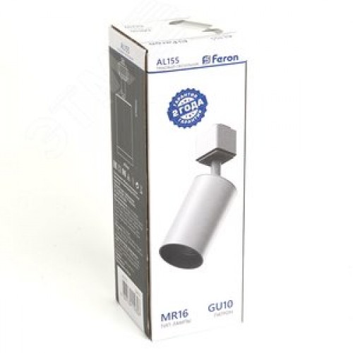 Светильник трековый на шинопровод ДПО GU10 без лампы IP40 белый