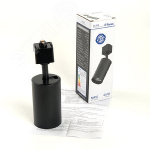 Светильник трековый на шинопровод ДПО GU10 без лампы IP40 черный