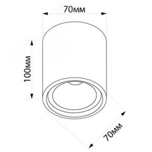 Светильник ДПО GU10 без лампы белый