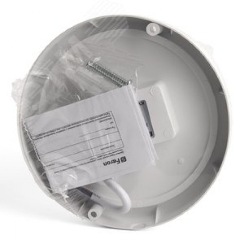 Светильник светодиодный ДБП-12w с оптико-акустическим датчиком 4000К 960Лм IP65 круглый белый ЖКХ