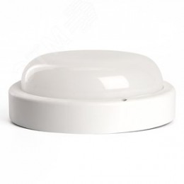 Светильник светодиодный ДБП-12w с оптико-акустическим датчиком 6500К 960Лм IP65 круглый белый ЖКХ