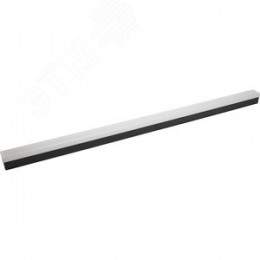 Светильник светодиодный ДПО-24вт 4000К 2400Лм линейный рассеиватель матовый в алюминиевом корпусе черный