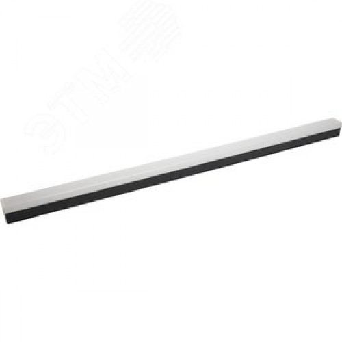 Светильник светодиодный ДПО-24вт 4000К 2400Лм линейный рассеиватель матовый в алюминиевом корпусе черный