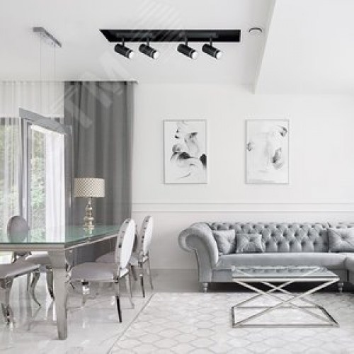 Светильник ДБО GU10 без лампы наклонный черный