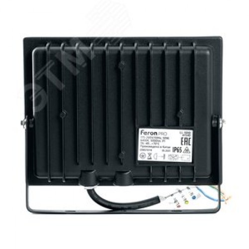 Прожектор светодиодный ДО-50w 6400К 5000 Лм IP65 черный .PRO