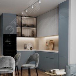 Светильник трековый на шинопровод ДПО-15w GX53 без лампы IP40 черный