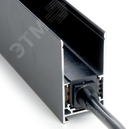 Соединитель-коннектор прямой черный для низковольтного шинопровода