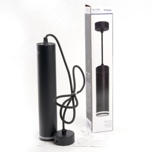 Светильник ДСО GU10 без лампы на подвесе черный