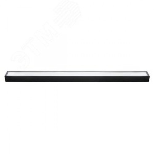 Светильник светодиодный ДПО-42вт 4000К 3360Лм линейный рассеиватель матовый в стальном корпусе черный .ONE