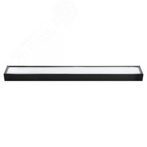 Светильник светодиодный ДПО-54вт 4000К 4320Лм линейный рассеиватель матовый в стальном корпусе черный .ONE