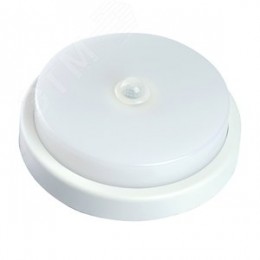 Светильник светодиодный ДБП-12w с датчиком 4000К 960Лм IP65 круглый белый ЖКХ