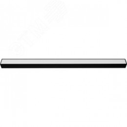 Светильник светодиодный ДПО-48вт 4000К 5760Лм линейный рассеиватель матовый в алюминиевом корпусе черный