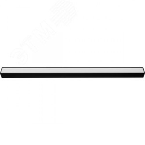 Светильник светодиодный ДПО-48вт 4000К 5760Лм линейный рассеиватель матовый в алюминиевом корпусе черный