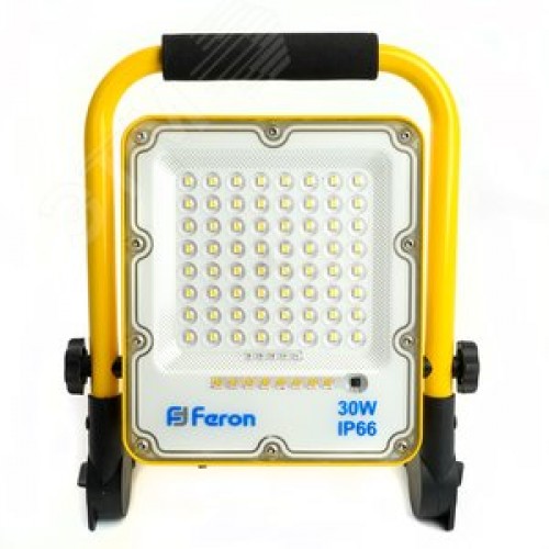 Прожектор светодиодный ДО-30w переносной аккумуляторный 6400K IP66 с зарядным устройством