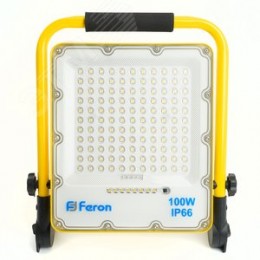 Прожектор светодиодный ДО-100w переносной аккумуляторный 6400K IP66 с зарядным устройством