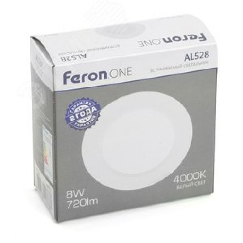 Светильник светодиодный ДВО-8w 4000K 720Лм slim белый .ONE