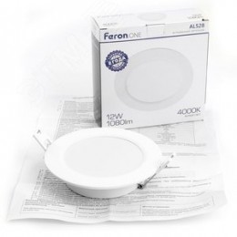 Светильник светодиодный ДВО-12w 4000K 1080Лм slim белый .ONE