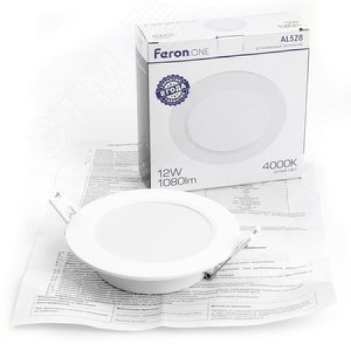 Светильник светодиодный ДВО-12w 4000K 1080Лм slim белый .ONE