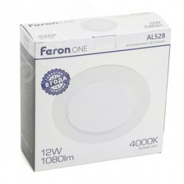 Светильник светодиодный ДВО-12w 4000K 1080Лм slim белый .ONE