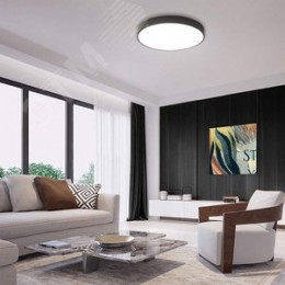 Светильник светодиодный ДБО-48w 3000/4000/6400К 3840Лм с переключением цветовой температуры черный .ONE