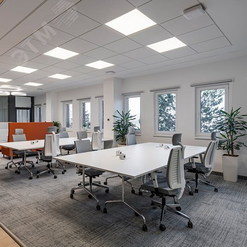 Панель светодиодная ДВО-36w 595х595х19 4000K 3100Лм призма с индексом цветопередачи >90Ra IP40 панель LED