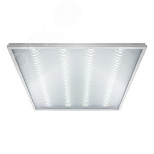 Панель светодиодная ДВО-40w 595х595х19 4000К 3100Лм c блоком аварийного питания 1ч призма IP40 LED