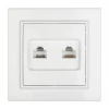 Розетка компьютерная + телефонная 2-м СП Минск RJ45 + Phone бел. Basic EKF ERK00-135-10