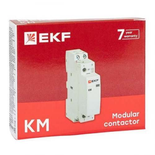 Контактор модульный КМ 25А 2NО (1 мод.) EKF km-1-25-20