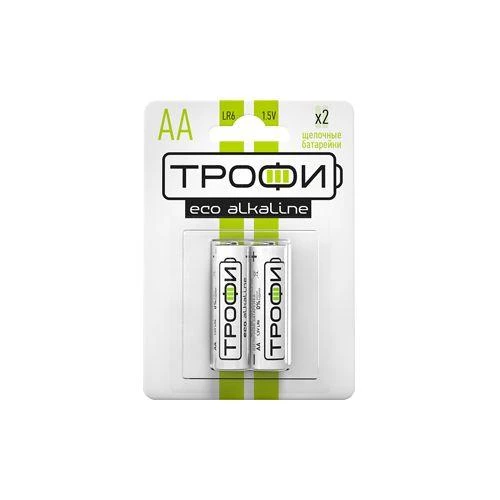 Элемент питания алкалиновый AA/LR6 LR6-2BL Eco (блист.2шт) Трофи Б0017045