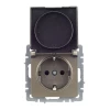 Розетка BRITE РСбш10-3-44-БрШ 16А IP44 с заземл. защ. шторки с крышкой механизм шампань IEK BR-R16-16-44-K37