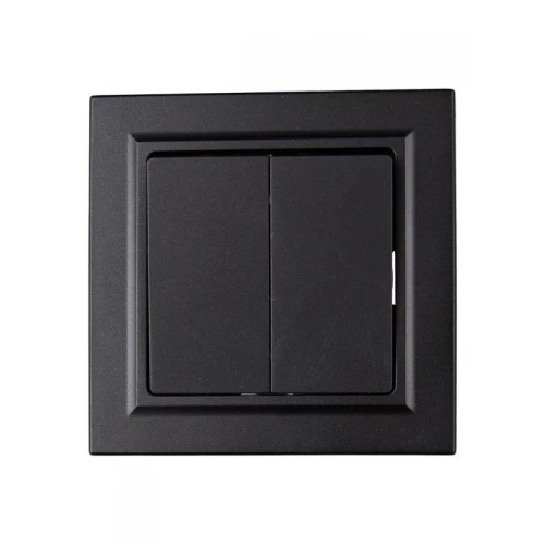 Выключатель 2-кл. СП BRITE ВСР10-2-0-БрЧ 10А в сборе черн. IEK BR-V20-0-10-K02-F