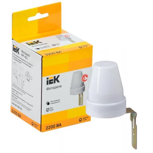 Фотореле ФР 601 2200ВА IP44 сер. IEK LFR20-601-2200-003