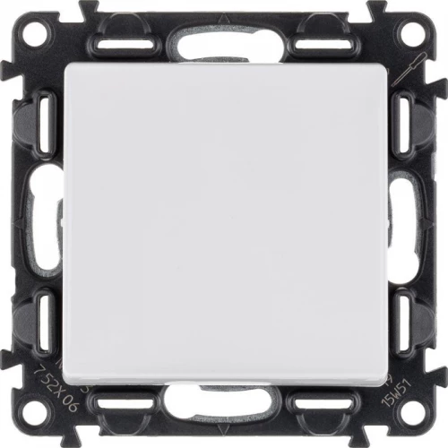Механизм переключателя 1-кл. СП Valena Life 10А IP20 250В 10AX с лиц. панелью безвинт. зажимы бел. Leg 752406