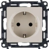 Розетка 1-м СП Valena Life 16А IP20 250В 2P+E защ. шторки винт. клеммы с лицев. панелью механизм сл. кость Leg 753524