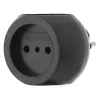 Разветвитель 3-м 6А IP20 Шар 220В черн. Rexant 11-1063-1