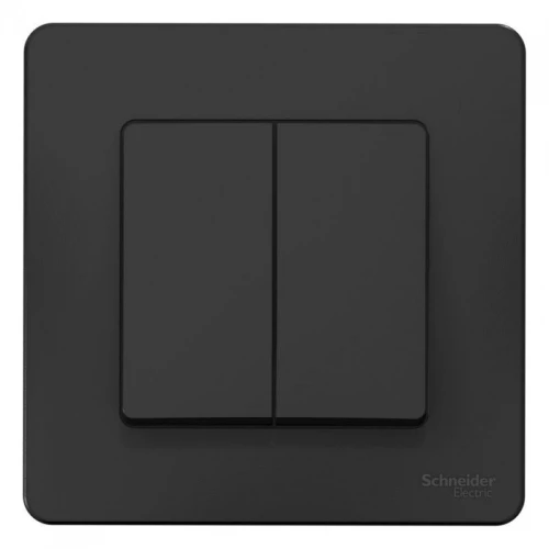 Выключатель 2-кл. СП Blanca 10А IP20 (сх. 5) 250В антрацит SE BLNVS010506