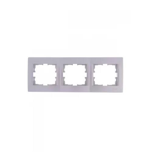 Рамка 3-м Karina горизонт. матов. серебр. LEZARD 707-4300-148