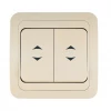 Переключатель проходной 2-кл. СП Mimoza 10А IP20 крем./крем. Makel 25026